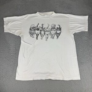 Vintage 80s Can Am Cats Single Stich t shirt Adult Medium Distressed